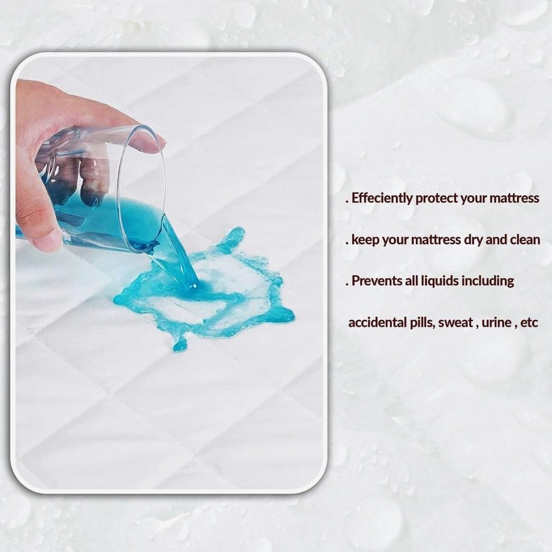 Quilted Waterproof mattress protector Small Double Bed - Super Absorbent
