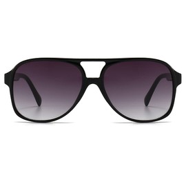 eiTurlutz Classic Vintage Sunglasses for Men and Women, UV400 Protection, black/grey, One Size