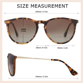 JOOX Polarized Vintage Sunglasses for Women, Round Designer Style Sun Glasses with UV Protection Lens