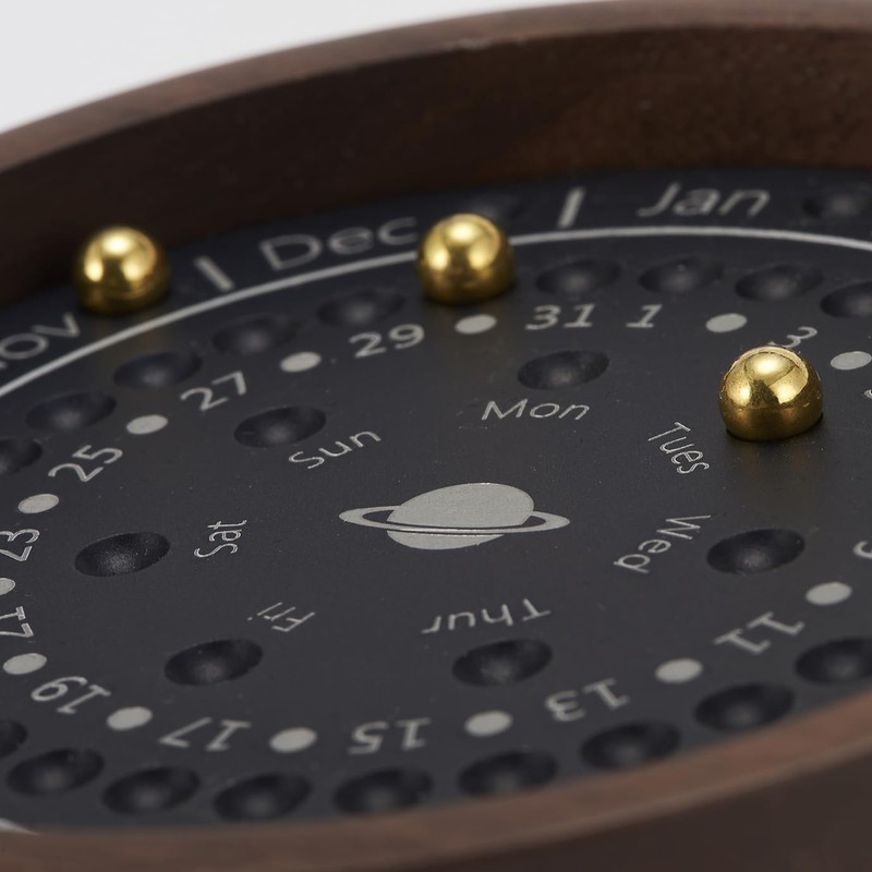 Narica Chaya Sangyo 869-100 Perpetual Calendar, Walnut