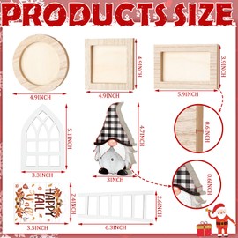 Kigley 101 Pcs Fall Thanksgiving Tiered Tray Decor Set Interchangeable Seasonal Decor Farmhouse Holiday Tiered Tray Decorations Interchangeable Tabletop Tray Decor for Seasonal Home (Classic Style)