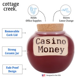 Casino Money Jar, Slot Machine Casino Piggy Bank, Slots Casino Party Decorations, Gamblers Candy Dish, Casino Games Digital Game Table Gifts, Gambling Gifts, Decorative Jars for Home Decor