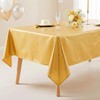 Gold Tablecloth 2Pack 60x102 Inch,Rectangle Metallic Gold Table Cover