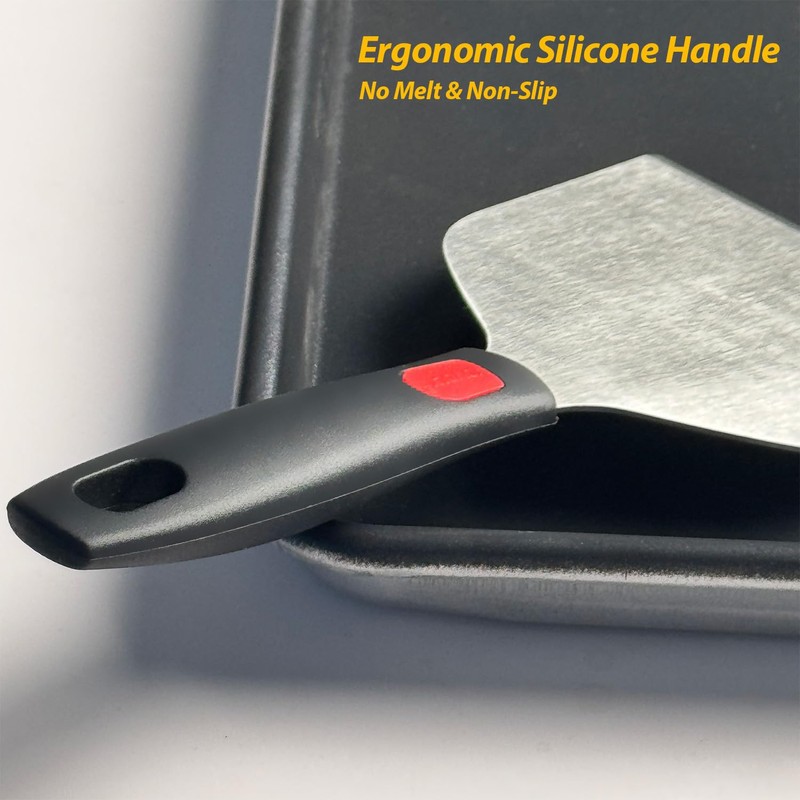 Vovoly Wide Griddle Scraper, 4.3“x4.3'' Smashed Burger Scraper Grill Scraper
