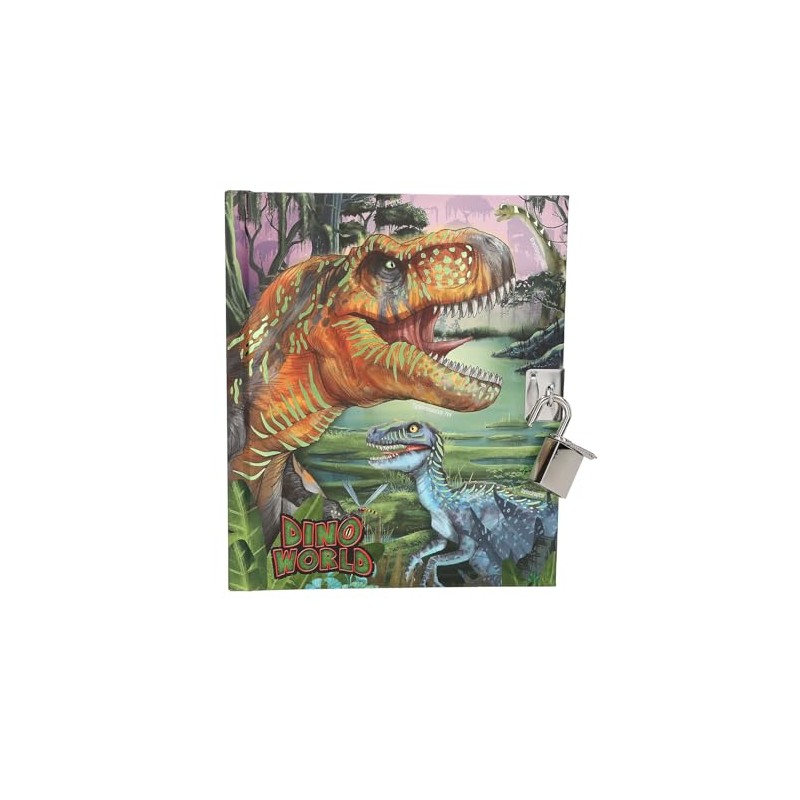 Depesche 13244 Dino World Diary with Lock, Book with Dinosaur