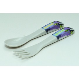 daiwato-i Kids Cutlery Purple 12.5 cm System Spoon & Fork Set 500 Type EVA