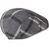 Mens Adjustable Plaid Newsboy Cabbie Golf Beret Flat Hat Cap