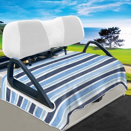 YOKYHOM Golf Cart Seat Covers, Transitional Blue Stripes Golf Cart Seat Towel Blanket Keeps Seat Cool and Clean, 100% Microfiber, for EZGO, Yamaha, Club Car and More Golf Carts, 51''x 31''