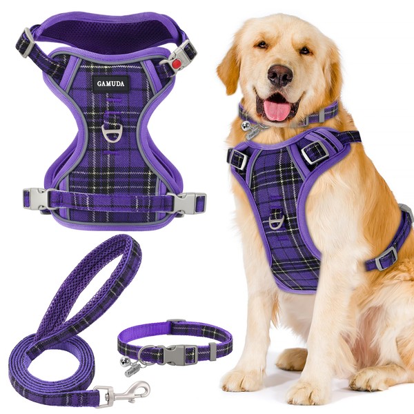 GAMUDA Dog Harness Collar and Leash Set, Dog Harness, No