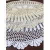 Hetao 100% Cotton Handmade Crochet Round Tablecloth Doilies Lace Table