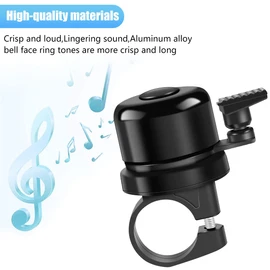 Bike Bell Compatible with AirTag Anti-theft Classic Bike Alarm Bell Loud Clear Sound Bicycle Warning Bell Waterproof Bike Handlebar Ring Bell Horn for 0.87-1" Handlebars
