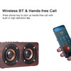 W5 Red Wood Grain Bluetooth Speaker Bluetooth 4.2 Dual Louderspeakers