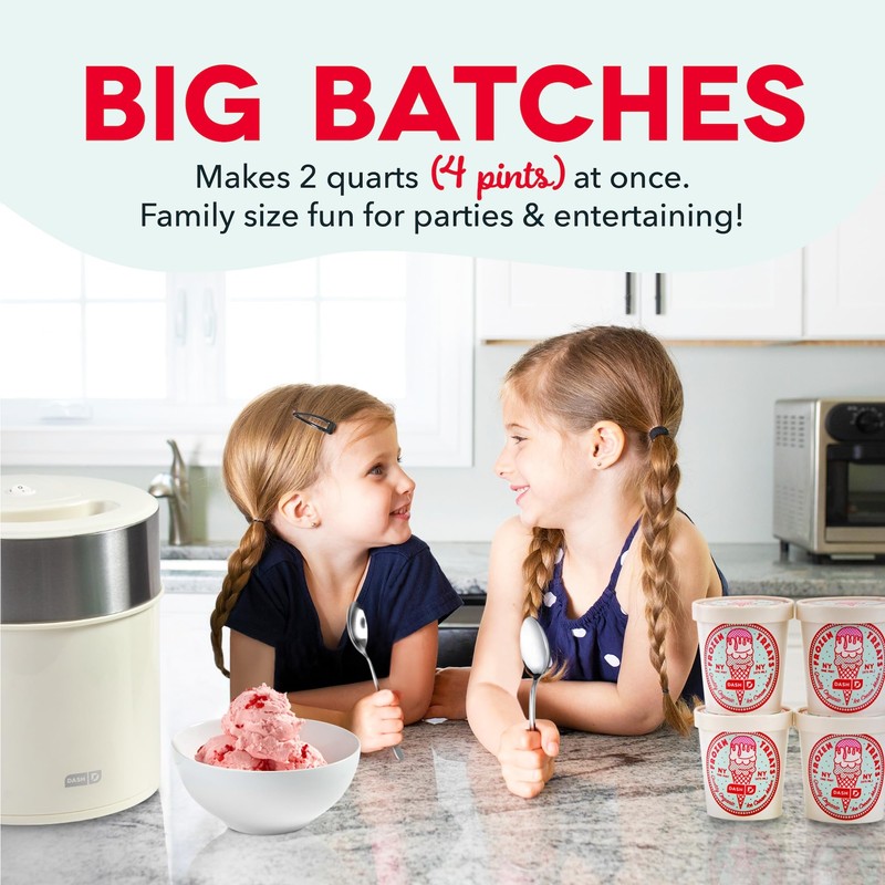 Dash Deluxe Gelato & Ice Cream Maker, 2qt - cream