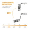Chibery 6 Pack 1-1/2" Overlay 3D Soft Close Concealed Hinge
