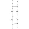 vidaXL Aluminum Telescopic Wardrobe System, Adjustable Closet Organizer with Shelves,