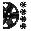 SCITOO(4-Pack) Stylish 15-Inch Black hubcaps, Compatible with Various Vehicles, Easy