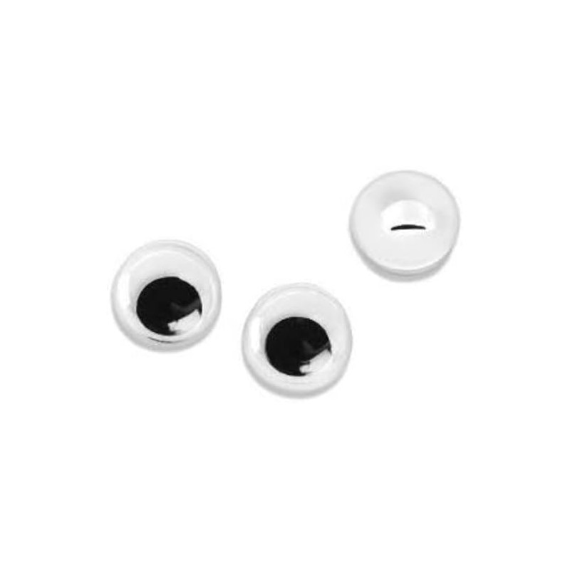 KnorrPrandell 2479168 Wiggle eyes, 8 mm diameter, Black/White