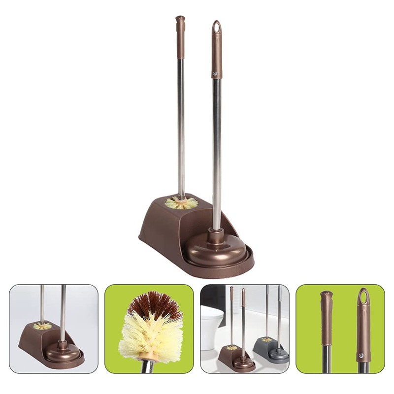 DOITOOL Toilet Plunger and Bowl Brush Combo for Bathroom Cleaning,