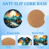 Car Cup Holder Coaster - Mountains Nature Scenery 2 Pack