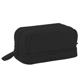 SSKHE Large Capacity Pencil Case for Girls and Boys Secondary School with 4 Compartments Pencil Case Special Pencil Case Pencil Case for School & Office, black, Fashion