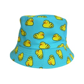Amanda Jacobs Duck Reversible Bucket Hat | Bucket Hats Fashion Sun Cap Packable Outdoor Fisherman Hat for Women & Men Ideas (UK, Alpha, One Size, OneSize Fits 55-58cm, Middle Blue)