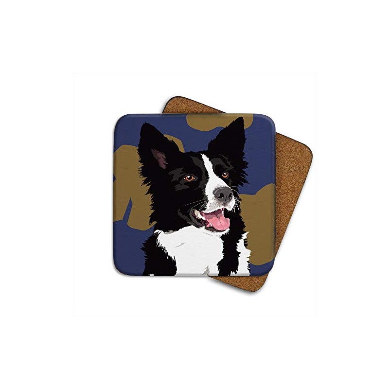 Border Collie - Set of 4 Coasters - Leslie Gerry