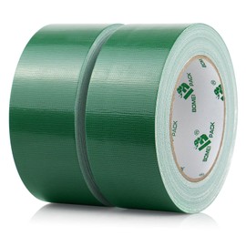 BOMEI PACK Grünes Panzertape Wasserfest 50 mm x 30 m - 2 Rollen Green Panzertape Gewebeklebeband - Gewebeband - Panzerband Extra Stark - Duct Tape - Wasserdichtes Klebeband
