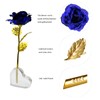 TINYOUTH 24k Gold Forever Rose, 24K Blue Rose Gold Plated