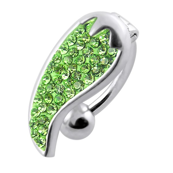 Light Green Gemstone Fancy Multi Crystal Chilli Reverse Bar 925
