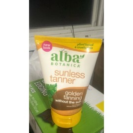 Alba Botanica Sunless Tanner - Golden Self-Tanning Lotion for Face Body - 4oz