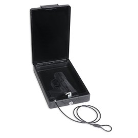 Bulldog Cases Car Safe with Key Lock, Mounting Bracket and Cable in Black ,11.3 x 6.9 x 2.2 inches