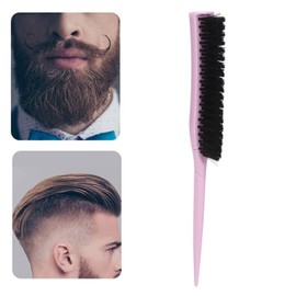 Teasing Hair Brush, Sleek Bun Brush, Purple Increase Hair Volume Beard Teasing Brush Sleek Brush Touping Brush for Travel for Women (Light Purple)