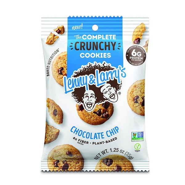 Lenny & Larry's The Complete Crunchy Cookies, Chocolate Chip 1.25 oz (Pack of 12)