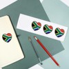 4 x Small 50mm 'South Africa Flag Heart' Permanent Sticker