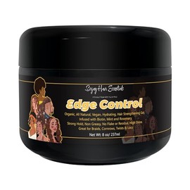 Gel Fijador De Bordes - Orgánico, Totalmente Natural, Vegano, Hidratante Y Fortalecedor Para El Cabello, 237 Ml. Enriquecido Con Biotina, Menta Y Rome