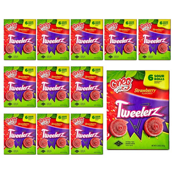 Oneg Tweelerz Sour Belts Bulk Candy Packs - Strawberry Sour