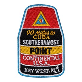 Vagabond Heart Key West Patch - Key West Florida Iron On Travel Badge - Key West, FL Southernmost Point Souvenir