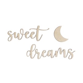 Wasise Sweet Dreams Wall Art - Sweet Dreams, Bedroom Picturesfor Wall Above Bed, Charming Nursery and Bedroom Decor, Sweet Dreams Art Wood, Inspirational Home Decor, Inspirational Quotes Decoration