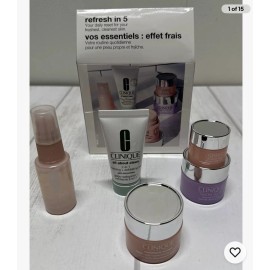 CLINIQUE Refresh in 5 Skincare Set of 5 New open box travel size