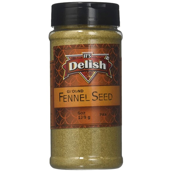 Its Delish Ground Fennel Seeds All Natural, 6 Ounce