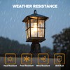 LUTEC Outdoor Solar Lamp Post Light with Pier Mount Base,