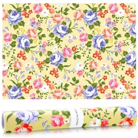Gersoniel 10 Sheets Drawer Liners for Dresser Scented Drawer Liners Non Adhesive Scented Paper for Fragrant Home Shelf Closet(Lavender,Colorful Flowers)