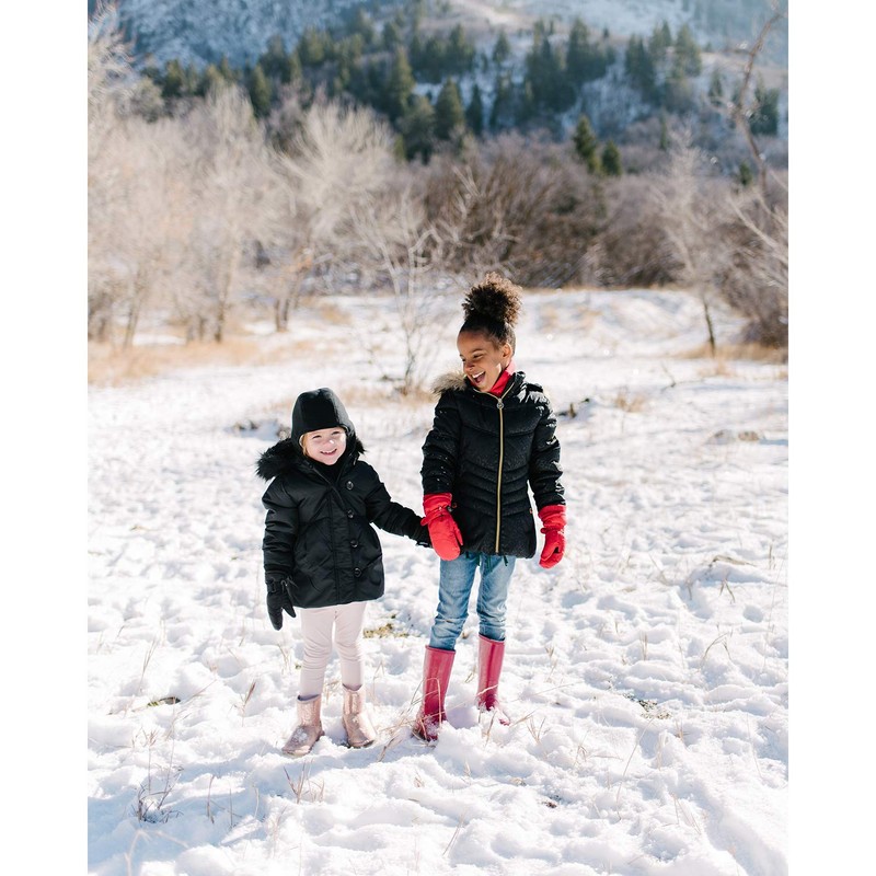 Thinsulate - Guantes impermeables para niños y bebés, Blanco, .6-12