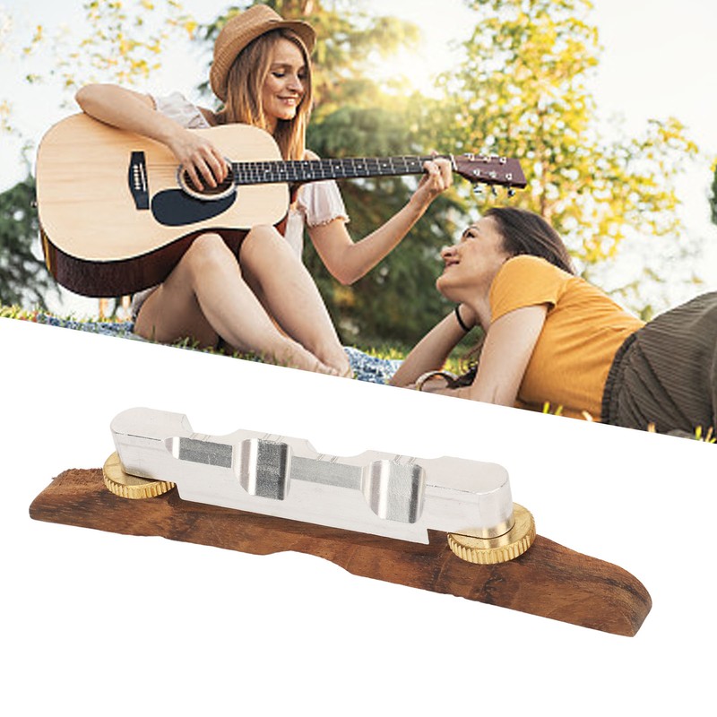 Archtop Guitar Bridge Rosewood Height Adjustable Guitar Bridge Replacement with