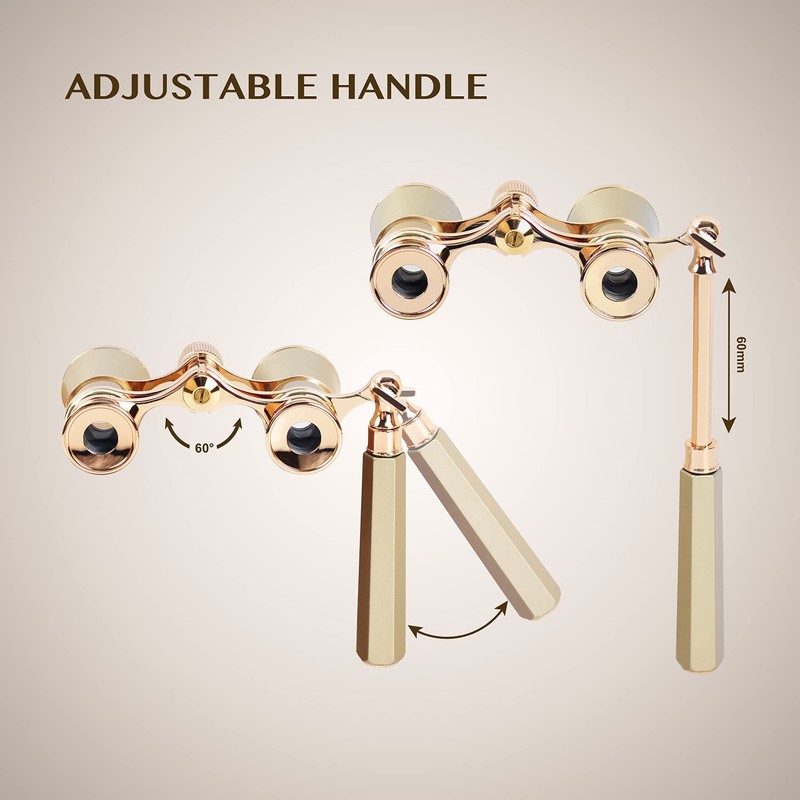 Yourelexit® Opera Glasses Binoculars Lorgnette Theater Optical Glasses Mini Compact