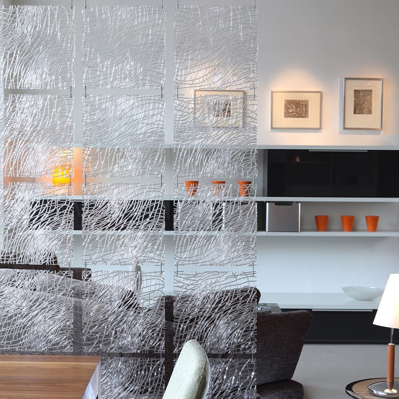 Koziol 2033509 Silk Room Divider Ornament, Transparent Orange