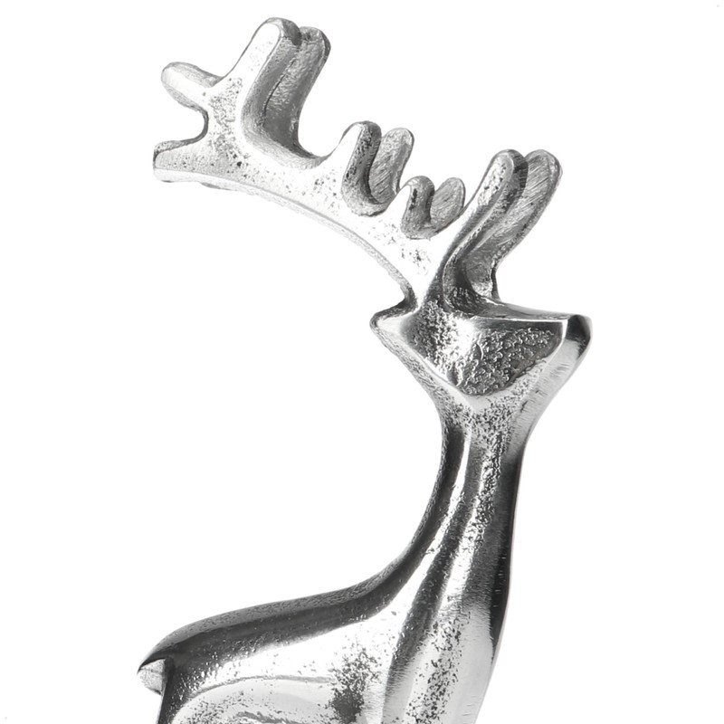 com-four® Reindeer Sculpture Decorative Figure Made of Aluminium - Christmas