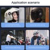 WXWBFAO Bone Conduction Motorcycle Helmet Wireless Bluetooth Speaker Waterproof Earphone