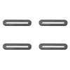 4Pcs Black Slotted Brace,Flat Straight Brace Brackets,Adjustable Corner Code,Stainless Steel