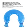 1400ml U Shaped Hot Water Bag Translucent Blue PVC Heating